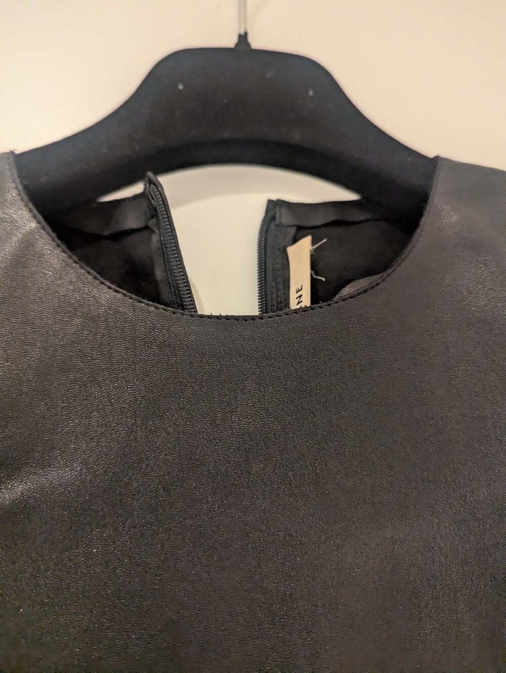 Celine Phoebe Philo Lambskin Leather Short Sleeve Top Size 36 - Picture 5 of 12